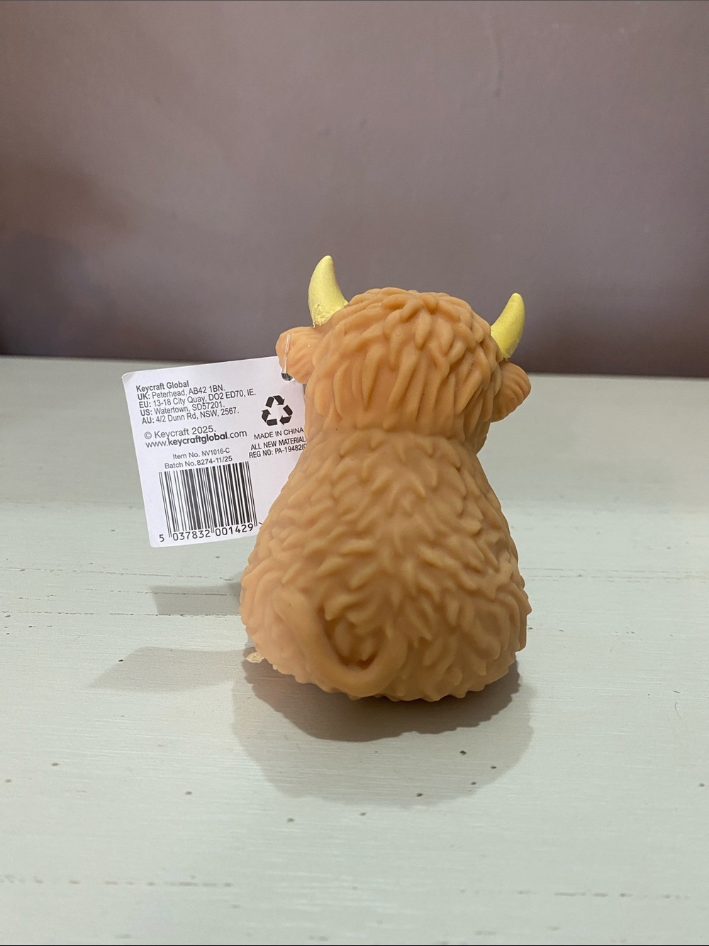 Squishy Mini Highland Cow 3.5” Toy - Picture 3 of 4